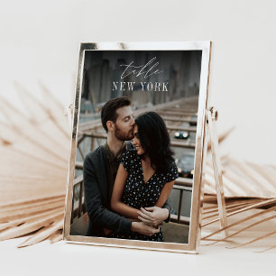 12x18 Wedding Travel Destination Foto Table Card Einladung