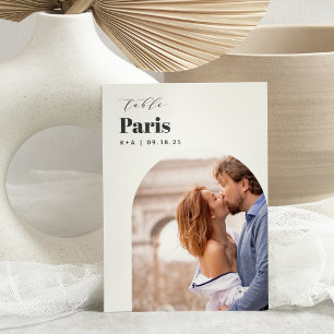 12x18 Wedding Travel Destination Foto Tischnummer