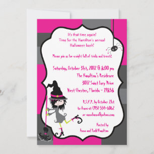 12x18 Witchy Ways Halloween-Party Einladung