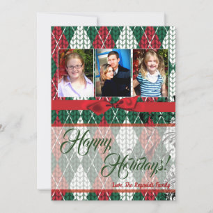 12x18 XMAS Weihnachts Ugly Sweater Green FOTO Card Feiertagskarte