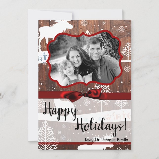 12x18 XMAS Weihnachtsbaumkarte Feiertagskarte (Vorderseite)