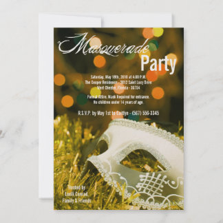 12x18 Yellow Masquerade Sweet 16 Geburtstag Einlad Einladung
