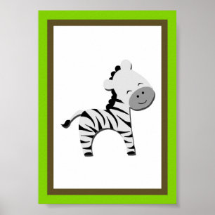 12x18 Zebra Dschungel Poster