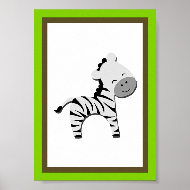 12x18 Zebra Dschungel Poster (Vorne)