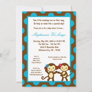 12x18Jungle Gym Monkey Dance Baby Dusche Einladung