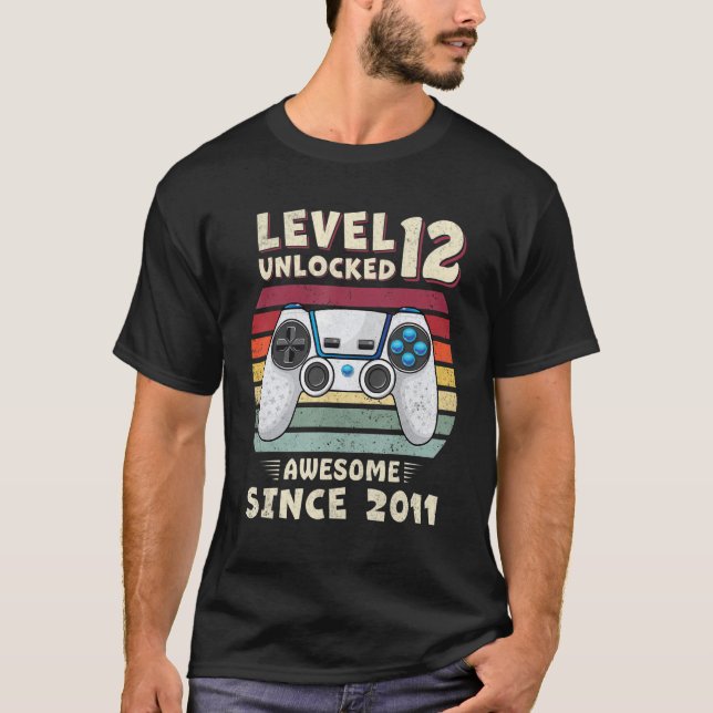 12yr BDay Son Boy Funny Gamer 12. 12. T-Shirt (Vorderseite)