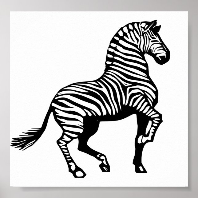 1308759321_Vector_Clipart Zebra Cartoon wild Poster (Vorne)
