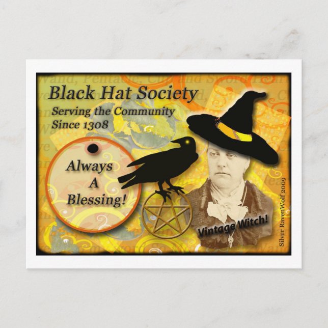 1308 Black Hat Society Post Card Postkarte (Vorderseite)