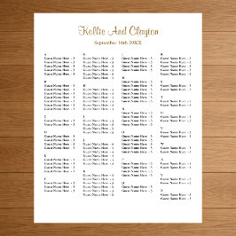 130 Einfache Hochzeitssitzkarte Poster