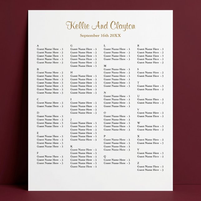 130 Einfache Hochzeitssitzkarte Poster (Von Creator hochgeladen)