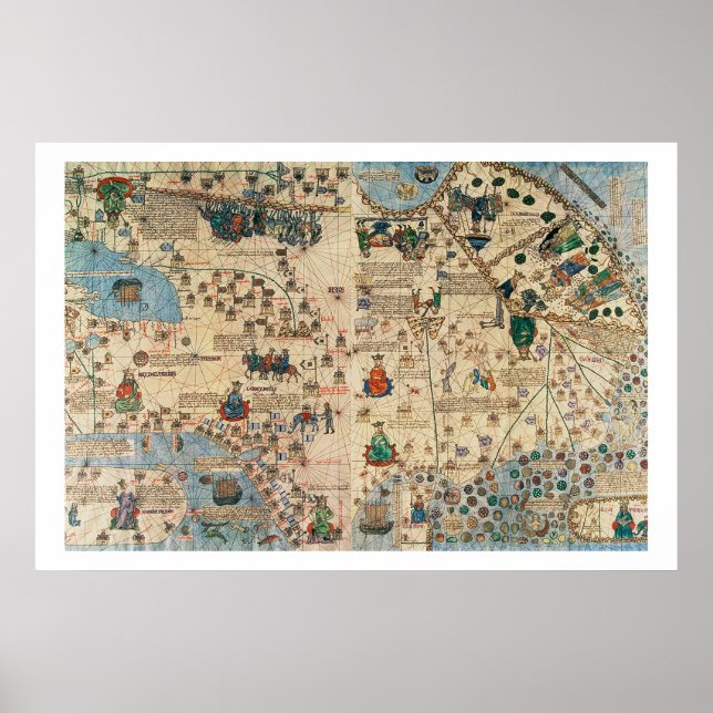 131-0058260/1 Katalanische Atlas: Detail Asien, vo Poster (Vorne)