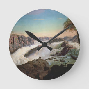 131-0059242 The Paulo Alfonso Falls, 1850 Runde Wanduhr