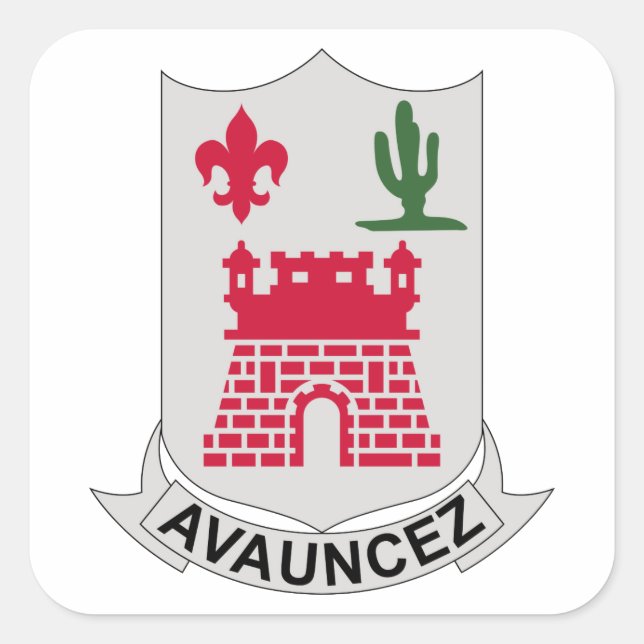 133. Infanteriebehandlung Quadratischer Aufkleber (Vorderseite)