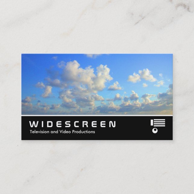 133 Wolken mit großem Bildschirm Visitenkarte (Vorderseite)
