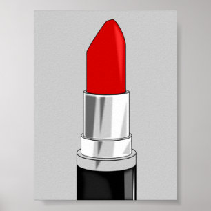 13479 RED LIPSTICK MAKEUP SCHÖNHEIT FASHION STILE POSTER