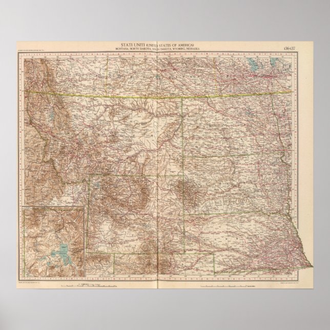 13637 Mont, ND, SD, Wyo, Neb. Poster (Vorne)
