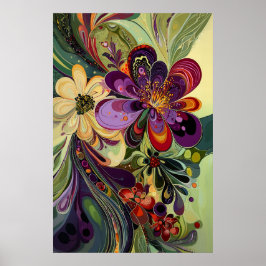 1370 Floral Poster
