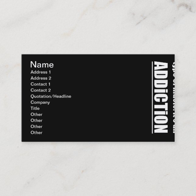 13770 Techno-Typ Musik Sucht Motto Präferenz Visitenkarte (Vorderseite)