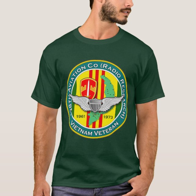 138th Avn Co Eisenbahn 3 - ASA Vietnam T-Shirt (Vorderseite)