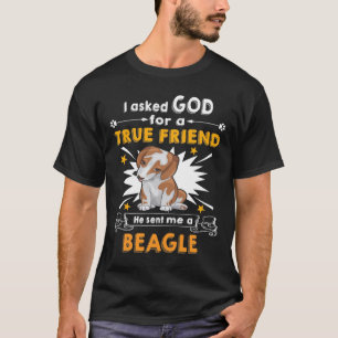 139 Gefragt Gott - Wahrer Freund - Ein Beagle T-Shirt