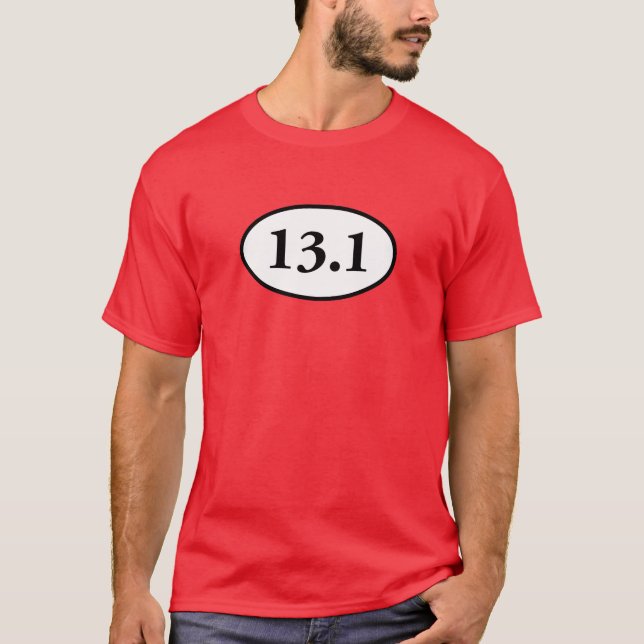 13,1 Halbmarathon-Oval T-Shirt (Vorderseite)