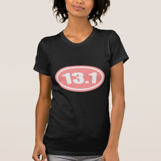 13,1 Halbmarathon-rosa Oval T-Shirt