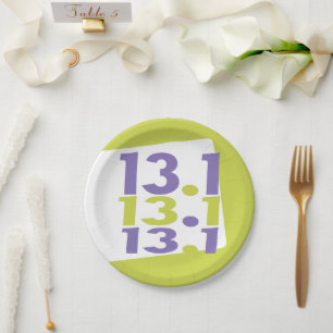 13,1 Halbmarathon themed Pappteller