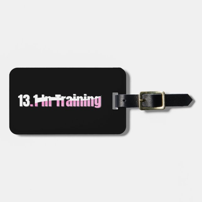13.1 Halbmarathon-Training - Rosa Laufen Gepäckanhänger (Vorderseite horizontal)