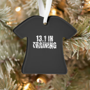13.1 in Training Halbmarathon Laufen gebrochen Wor Ornament