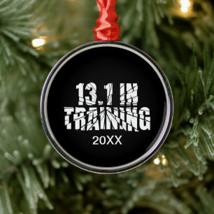 13.1 in Training Halbmarathon Laufen gebrochen Wor Ornament Aus Metall