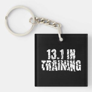 13.1 in Training Halbmarathon Laufen gebrochen Wor Schlüsselanhänger