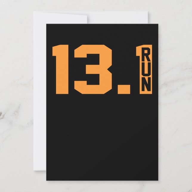 13.1 Meilen Lauf der Halbmarathonläuferin Lover Dankeskarte (Vorderseite)