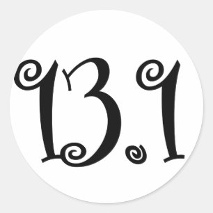 13.1 Runner-Aufkleber Runder Aufkleber