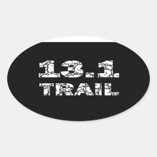13.1 Trail "Rocks" Aufkleber - weiß auf schwarz