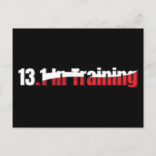 13.1. Training Abstrakter Halbmarathonlauf Postkarte