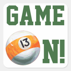 13 Ball Quadratischer Aufkleber