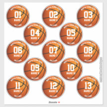 13 Basketballspieler INDIVIDUELL personalisiert