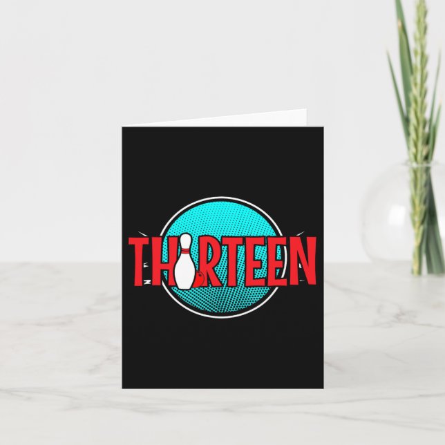 13 Bowling Geburtstag 13 Jahre Junge Birthda Karte (Vorderseite)