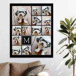 13 Collage Monogramm schwarz - Farbe bearbeiten Leinwanddruck<br><div class="desc">Ein Design mit einem einfachen Hintergrund. Nutzen Sie bis zu dreizehn quadratische Fotos,  um ein einzigartiges und persönliches Geschenk zu kreieren. Wenn Sie die Bilder anpassen müssen,  klicken Sie auf das Werkzeug anpassen,  um Änderungen vorzunehmen.</div>
