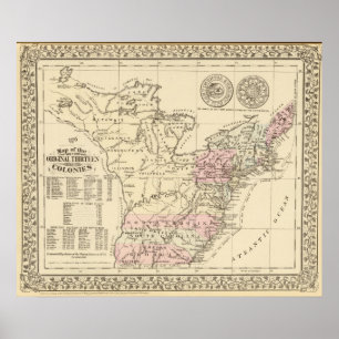 13 colonies 1776 poster