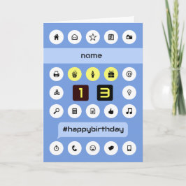 13. Computing Geburtstag hinzufügen Name personali Karte