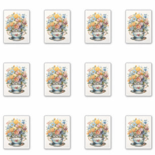 13 Cup der Blume Aufkleber