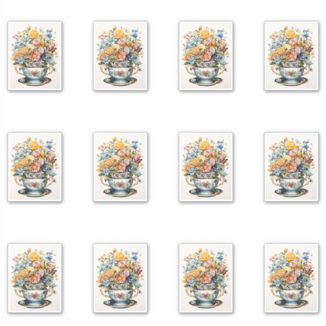 13 Cup der Blume Aufkleber (Vorderseite)