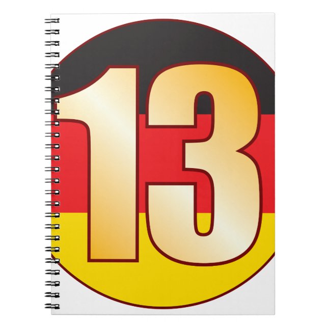 13 DEUTSCHLAND Gold Notizblock (Vorderseite)