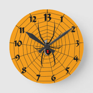 13 Dreizehnstündige Spideruhr Runde Wanduhr