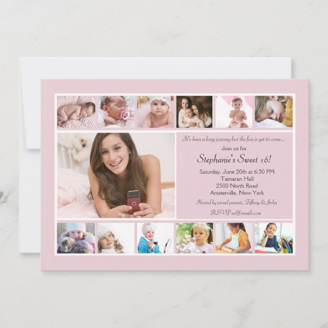 13 Einladung zur FotoCollage (Vorderseite)