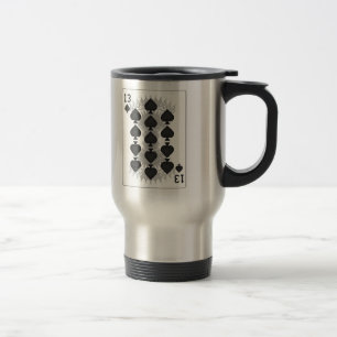 13 Exemplare: Poker-Karte: Travel Mug Black Jack Reisebecher