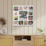 13 Familienfotocollage kreieren Ihre eigene Künstlicher Leinwanddruck<br><div class="desc">Erstellen Sie Ihr eigenes Foto Collage Imitate verpackt Leinwand drucken mit 13 Ihrer Lieblingsfotos auf einem weißen Hintergrund.Personalisieren Sie mit Familiennamen und etablierten Datum.</div>