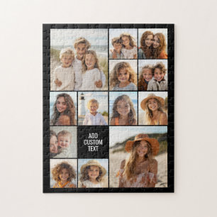 13 Foto-Collage-Raster - Benutzerdefinierter Text Puzzle