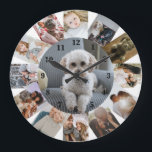 13 Foto von Klebeband Personalized Große Wanduhr<br><div class="desc">13 Foto von Collage Personalized Template wall clock ...  simply add your own fotogras to this great wall clock ...  easy to personalize ...  customizable foto template clock from Ricaso - perfect gift-ideas</div>